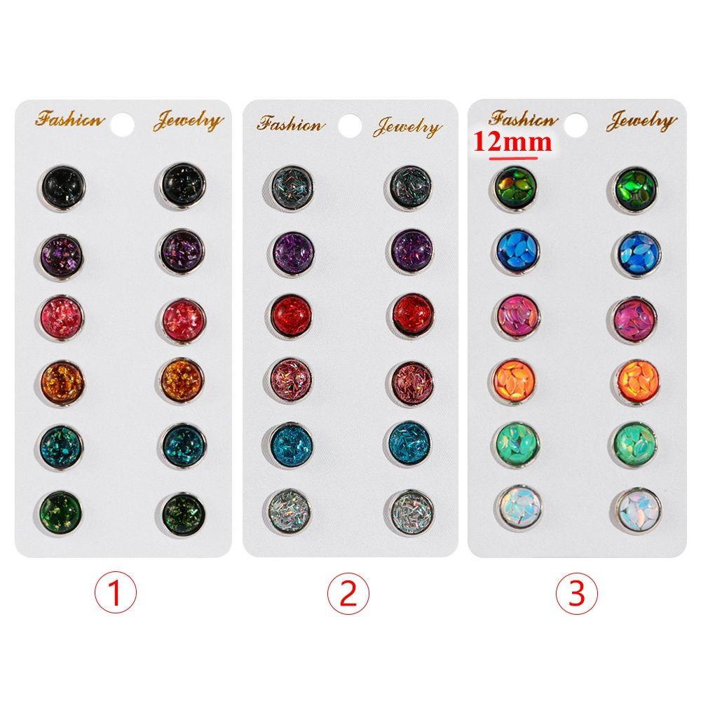 LAY Set 6 Đôi Khuyên Tai Đính Đá Thời Trang Cho Nữ