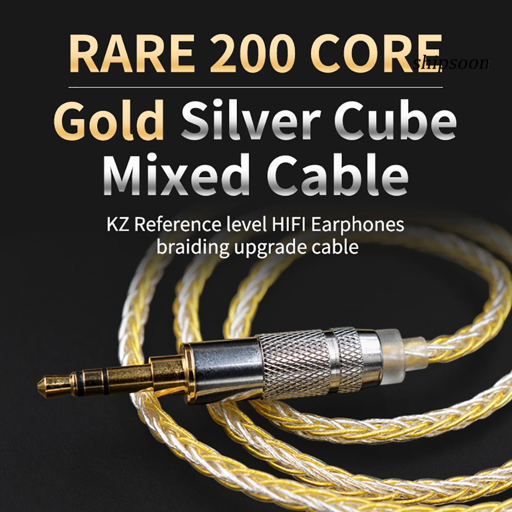 snej  KZ B/C/MMCX Pin Plug 200 Cores Braided Earphone Cable for ZSN/ZST/ZS10/AS10/ES3