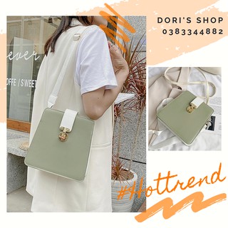 Túi đeo chéo nữ thời trang Hàn Quốc màu Pastel Tím/ Trắng/ Xanh