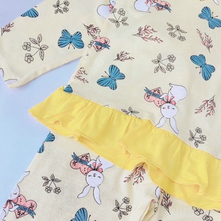 [MINKYMOM] Bộ dài thun lạnh cổ bèo lá sen