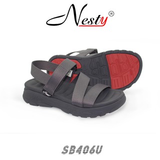 Màu Xám Nam Nữ Mới Nhất - Giày Sandal NESTY SB406U - Bảo hành 12 tháng - Giày dép sandan quai hậu ngang học sinh đi học