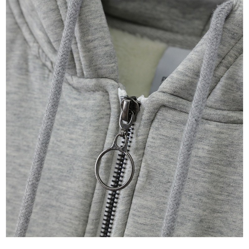 [Hàng có sẵn] Áo khoác nỉ hoodie trơn nữ lót lông khóa kéo có mũ dáng suông basic ulzzang unisex 3 màu HOT | BigBuy360 - bigbuy360.vn