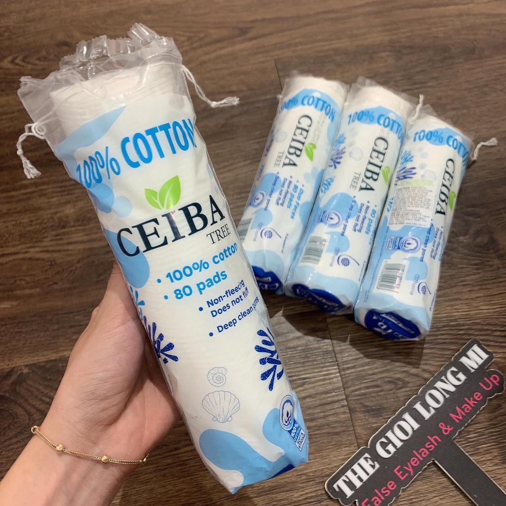 THẾ GIỚI LÔNG MI- CEIBA BÔNG TẨY TRANG 80 MIẾNG