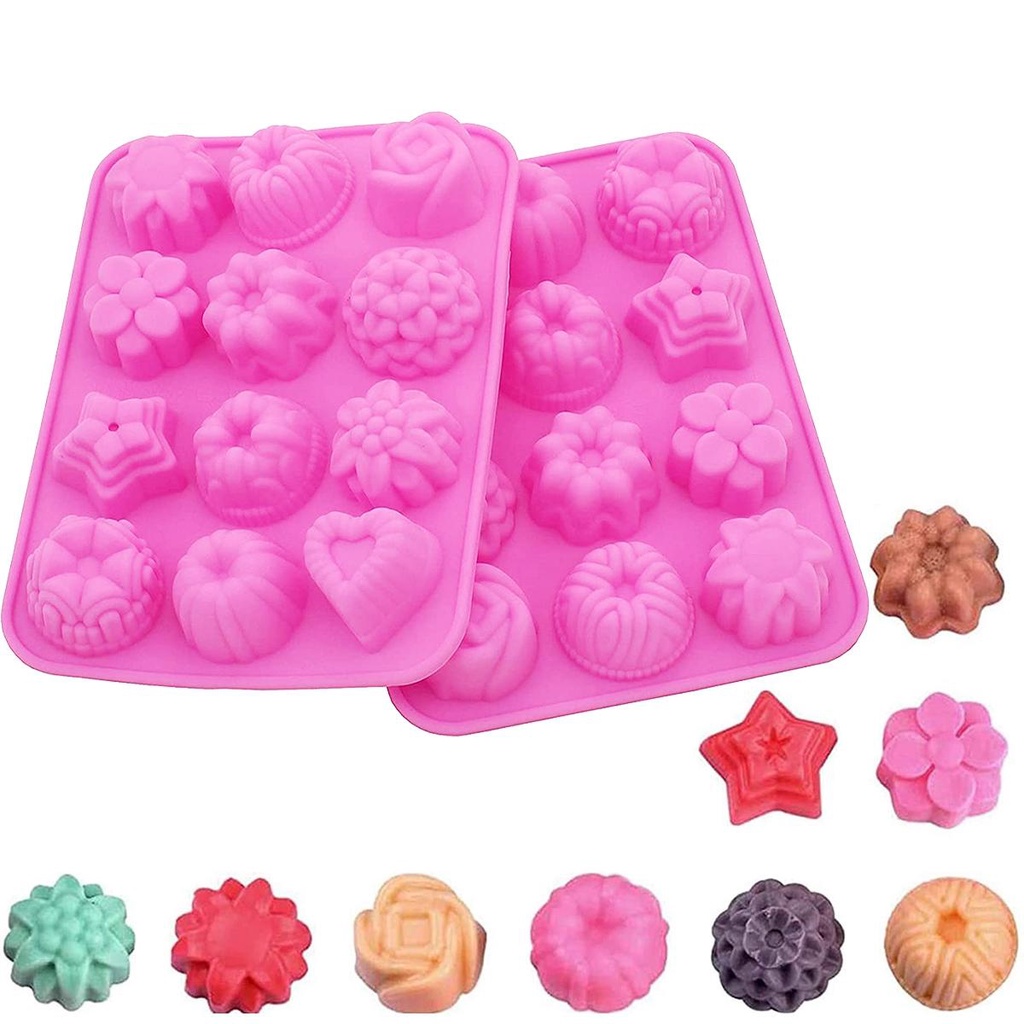 Khuôn Silicone Làm Nến / Sáp Ong Hình Bông Hoa