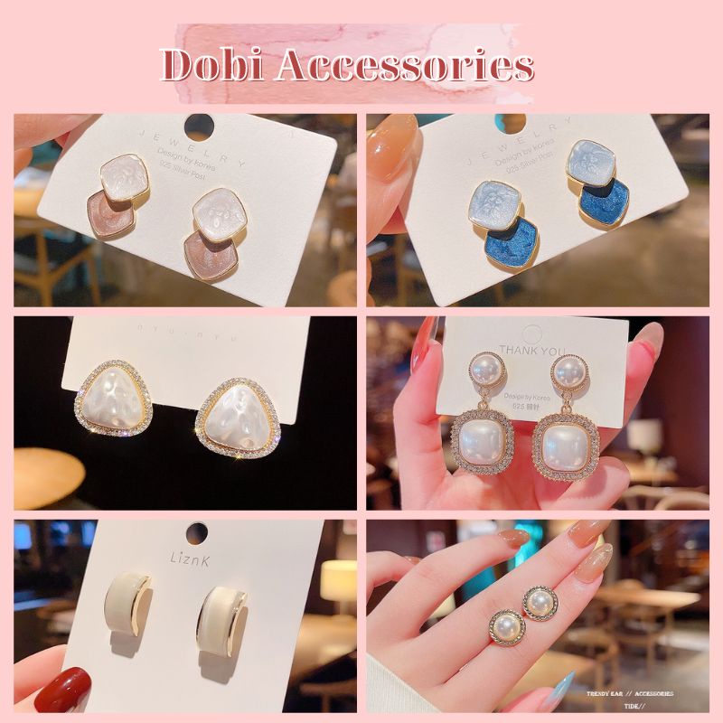 Bông Tai Hoa Tai Chuôi Bạc 925 Giả Đá Sang Trọng Phù Hợp Đi Tiệc Dobi B15