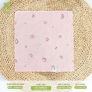Set 10 khăn sữa sợi tre Mipbi