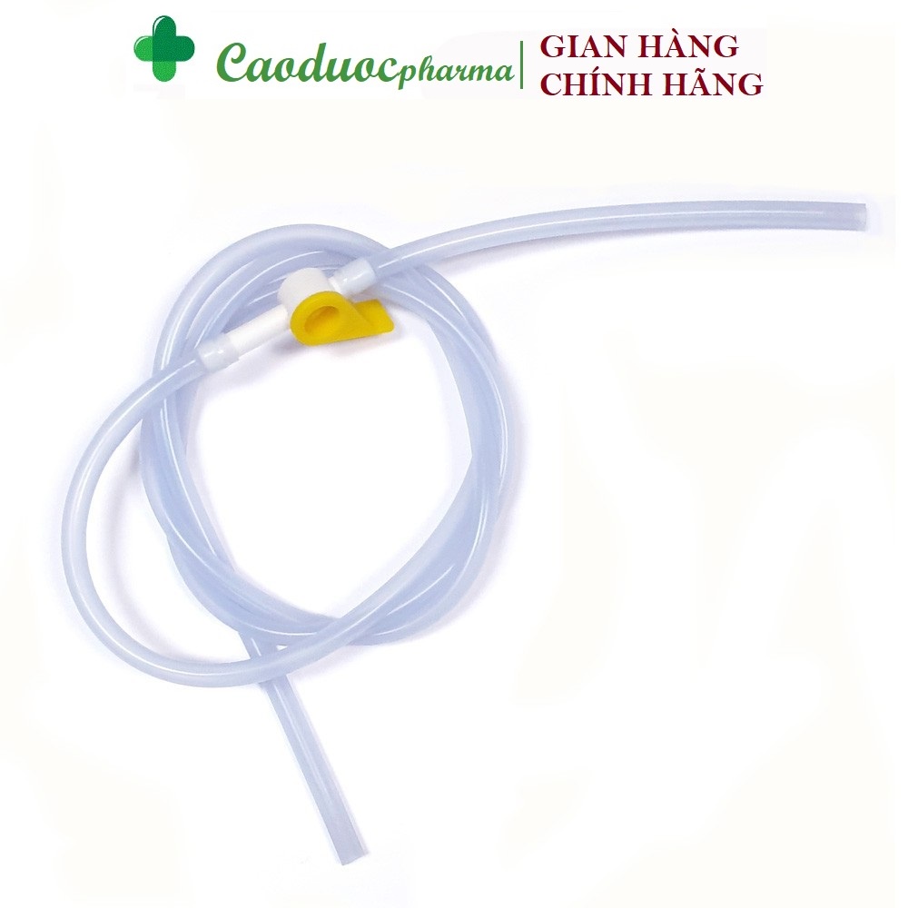 Dây truyền Coffee Enema silicone 2m có van khóa Viethealthy (dùng chung với bình truyền)