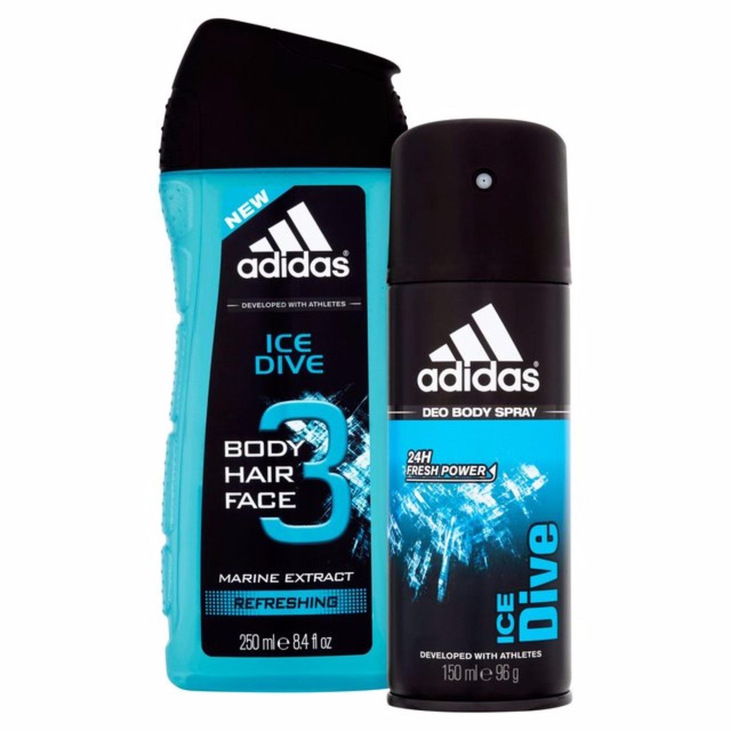Xịt khử mùi nam ADIDAS Deo Body Spray 24H Fresh Power 150ml #Ice Dive