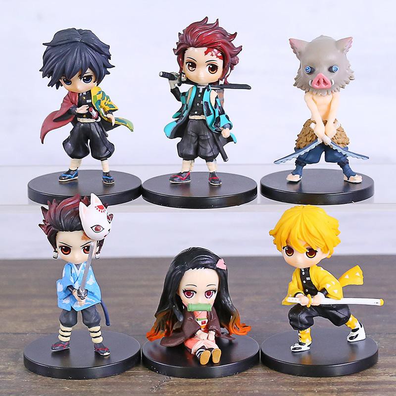 Mô Hình Demon Slayer Kimetsu no Yaiba Nhân Vật Figure Tanjirou, Zenitsu, Inosuke, Nezuko 15-18cm