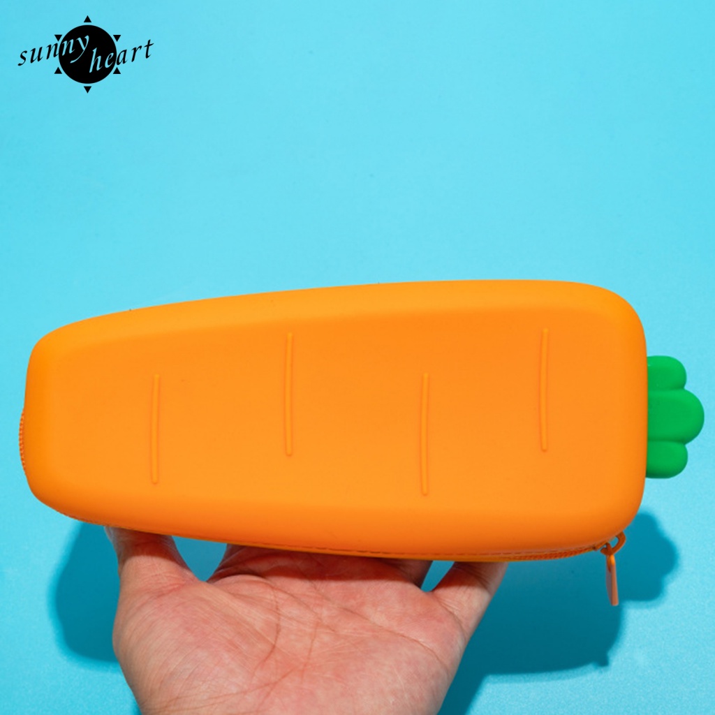 Sunnyheart Túi Đựng Bút Chì Chống Thấm Nước In Hình Cà Rốt Dễ Thương