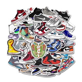 Sticker dán vali, nón bảo hiểm hình giày thể thao sneaker.