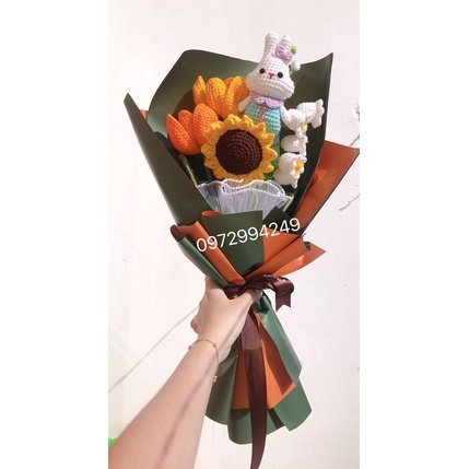 Bó hoa len handmade P4