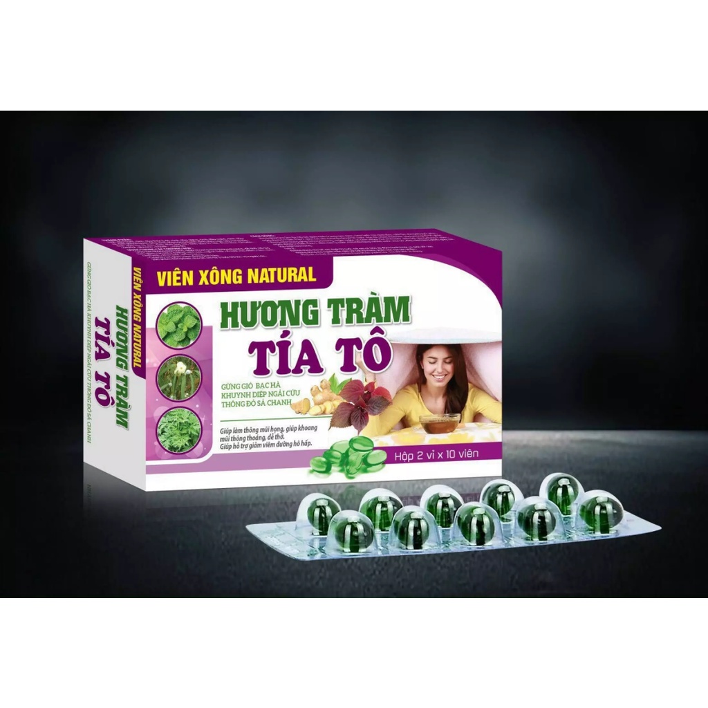 VIÊN XÔNG NATURAL TÍA TÔ HỘP 2 VỈ ( 20 VIÊN)