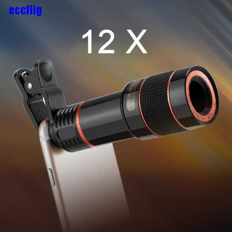 ECC 12X Zoom Phone Camera Lens Universal Clip Outdoor Cell Phone Telescope Camera