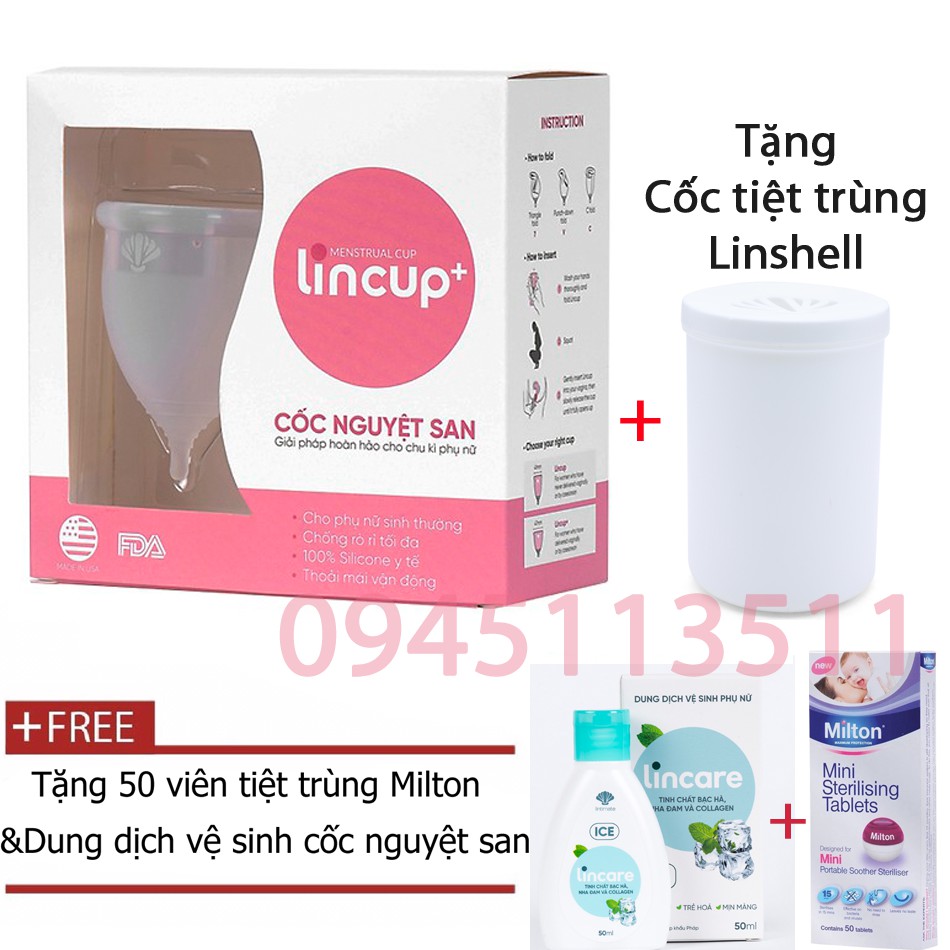 [Inbox Nhận Mã Đặc Biệt] Bộ Cốc nguyệt san Lincup và Lincup+