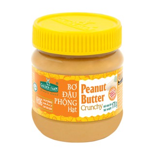 BƠ ĐẬU PHỘNG HẠT peanut butter crunchy GOLDEN FARM 170GR ĂN KÈM SANDWICH, BÁNH MÌ, KEM, SINH TỐ, SẢN PHẨM DATE XA