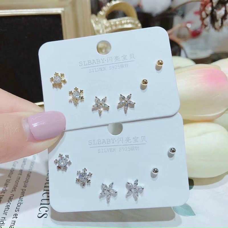 Set khuyên tai bạc 925 siêu cute, đáng yêu