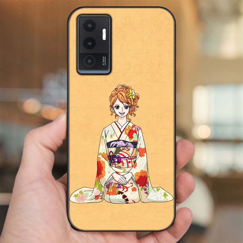 Ốp lưng Vivo V23e viền đen in hình Nami One Piece Đảo Hải Tặc