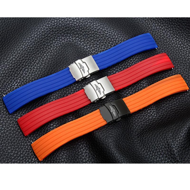 Dây silicone thay thế cho đồng hồ Breitling Breitling 22mm 23SE61