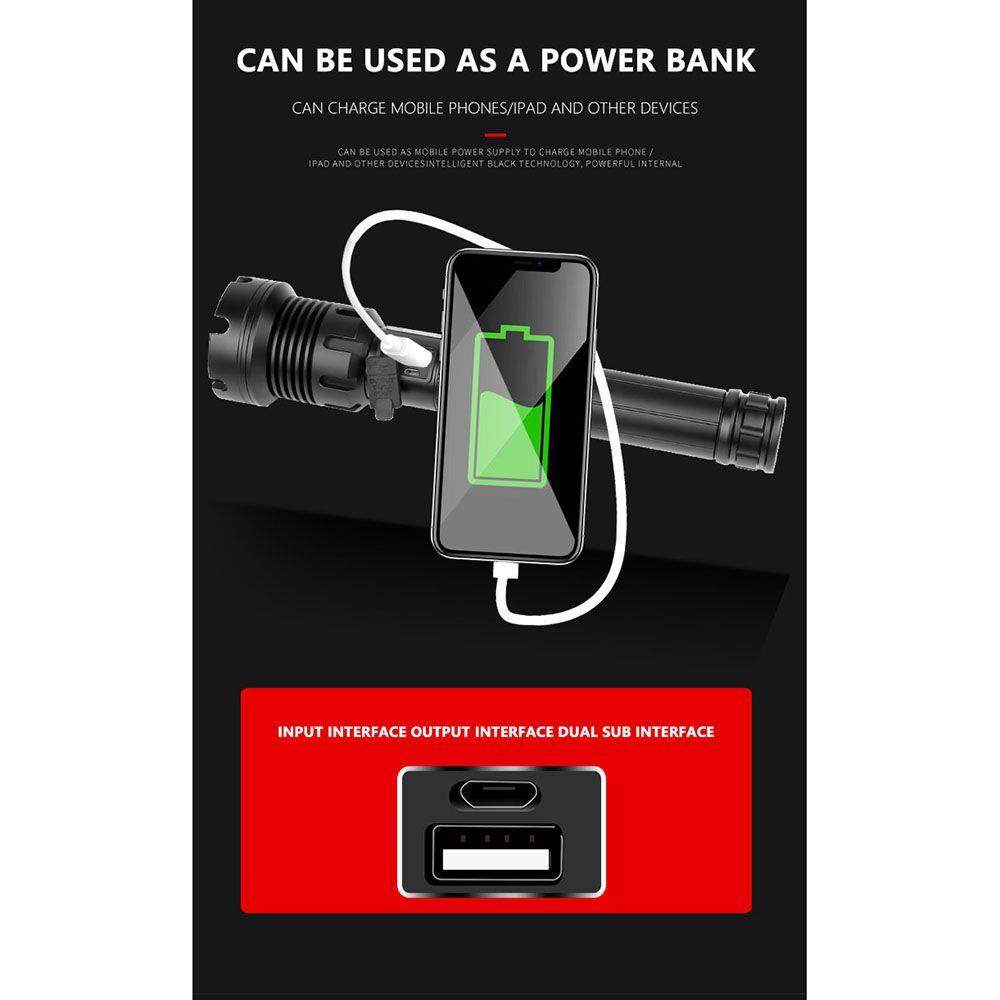 MYRONGVN Đèn Pin LED Sạc Type-C Siêu Sáng Chất Lượng Cao