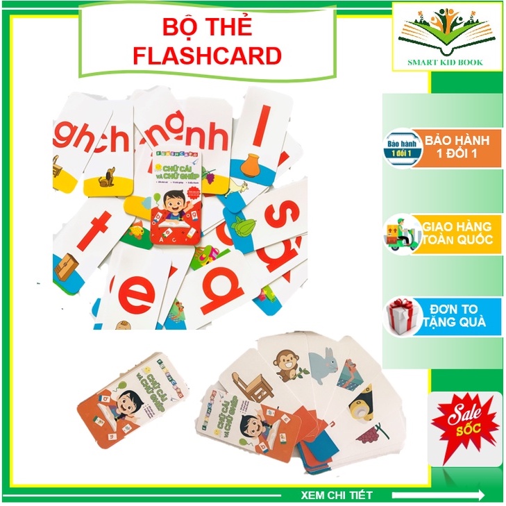 Bộ thẻ Flashcard - Bé học chữ cái