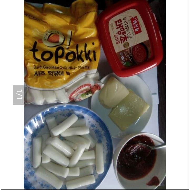 COMBO 1KG BÁNH GẠO NHÂN PHÔ MAI, 1 HỘP TƯƠNG GOCHUJANG KÈM 100G PHÔ MAI MOZZAZELLA