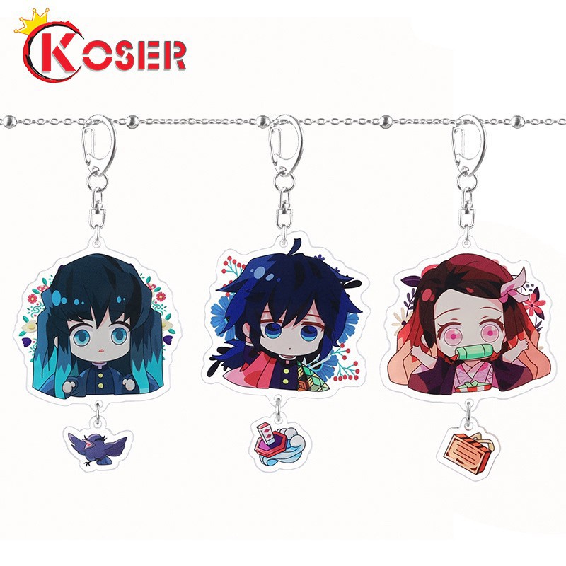 COSER KING Demon Slayer Nhân vật hoạt hình Anime Keychain Nezuko Tomioka Yoshiyoshi Tanjiro Butterfly Ninja Chanahu Collection
