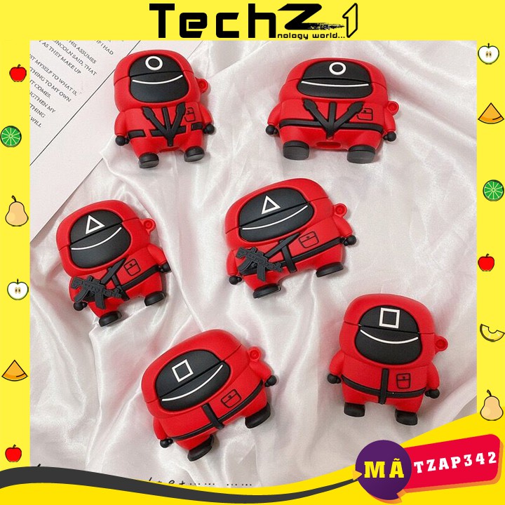 Case Airpods Squid Game, Ốp Airpods 1/2/3/Pro kiểu dáng cực chất - Mã TZAP342