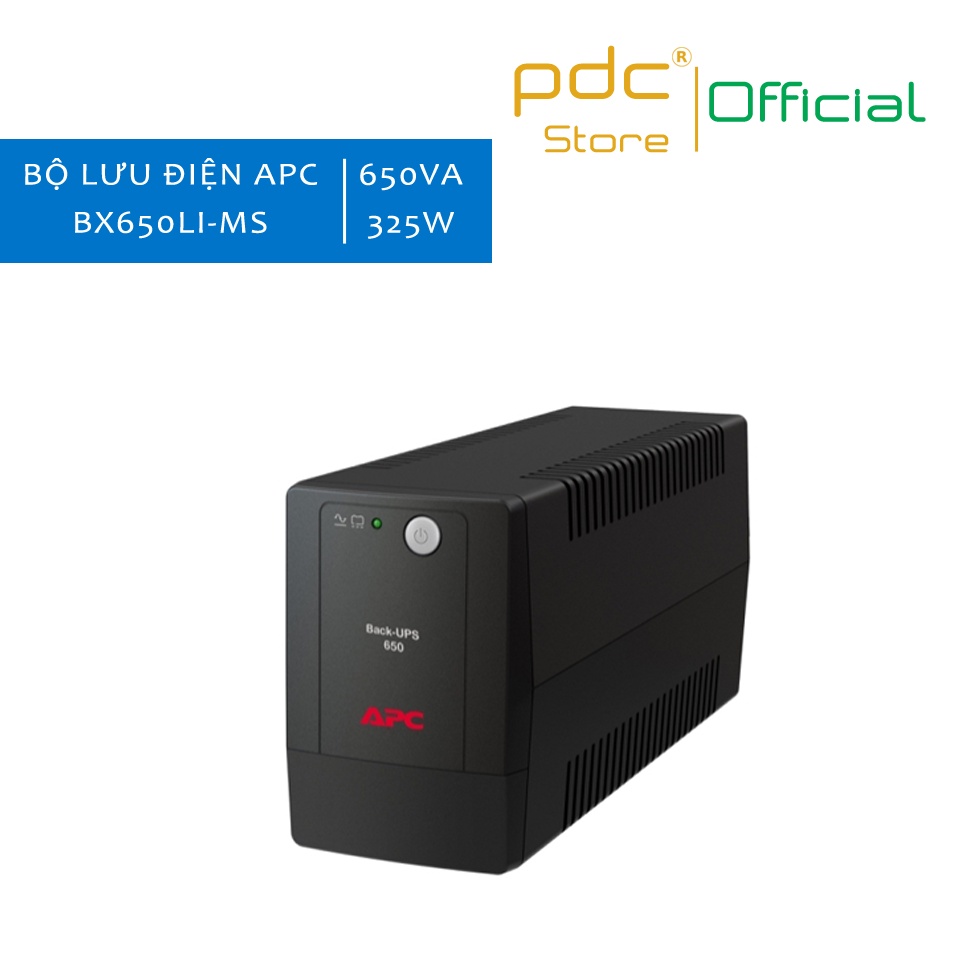 Bộ lưu điện APC Back-UPS 650VA 325W, 230V, AVR, Universal Sockets BX650LI-MS Chính Hãng - BH 24 tháng