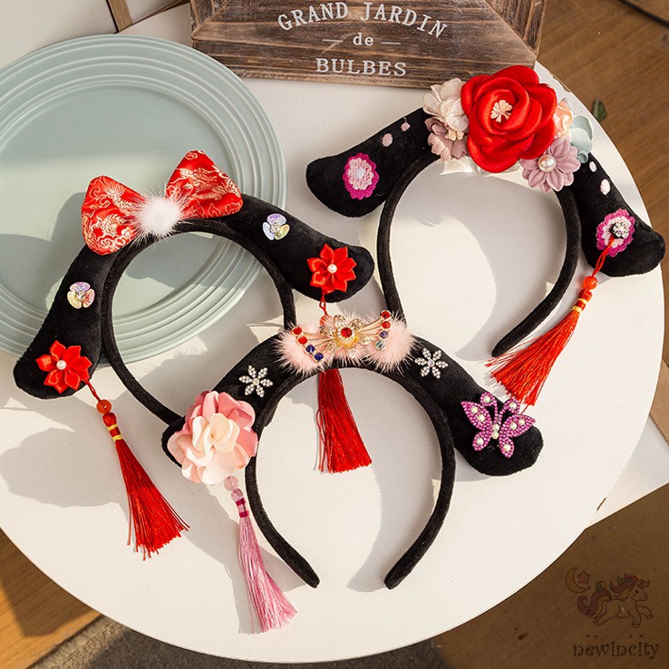 Cài Tóc Tua Rua Phong Cách Trung Hoa Cho Bé Gái