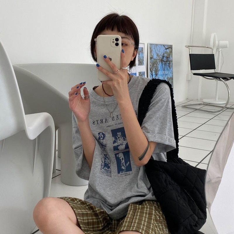 Áo Thun Nữ Tay Lỡ Form Rộng Thiết Kế Mới Lạ