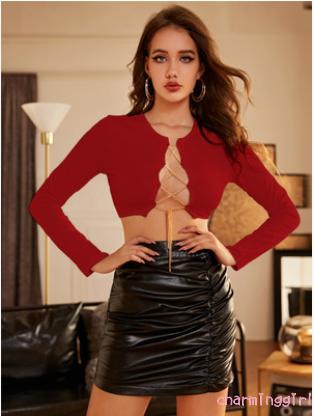 Áo Thun Dài Tay Màu Trơn Thời Trang Cho Nữ