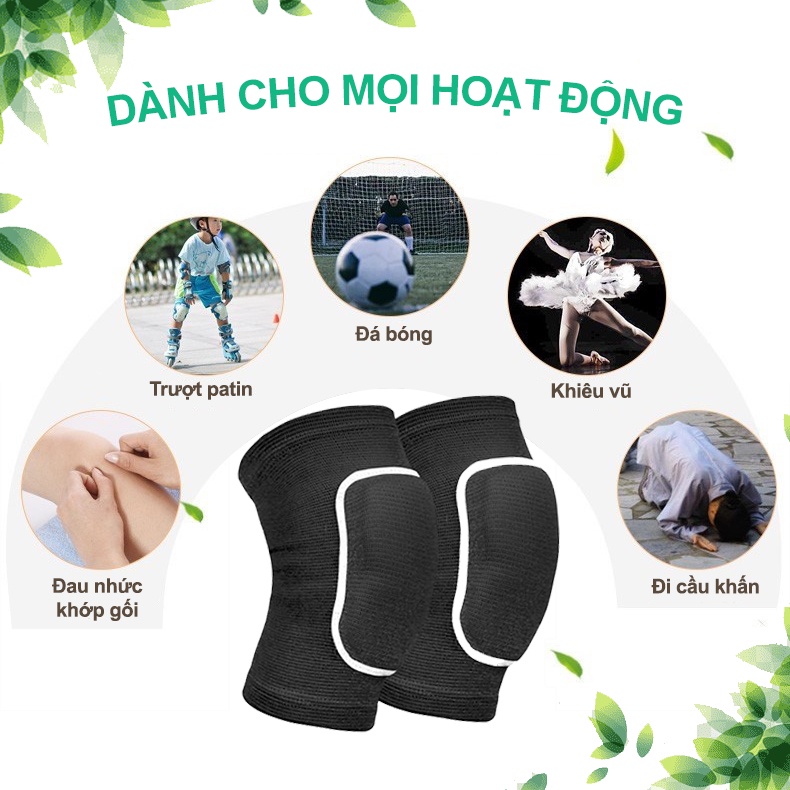 Đai bảo vệ đầu gối, bó gối thể thao với miếng lót đệm dày