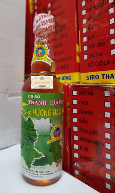 SIRO THANH HƯƠNG  đủ mùi 550ml