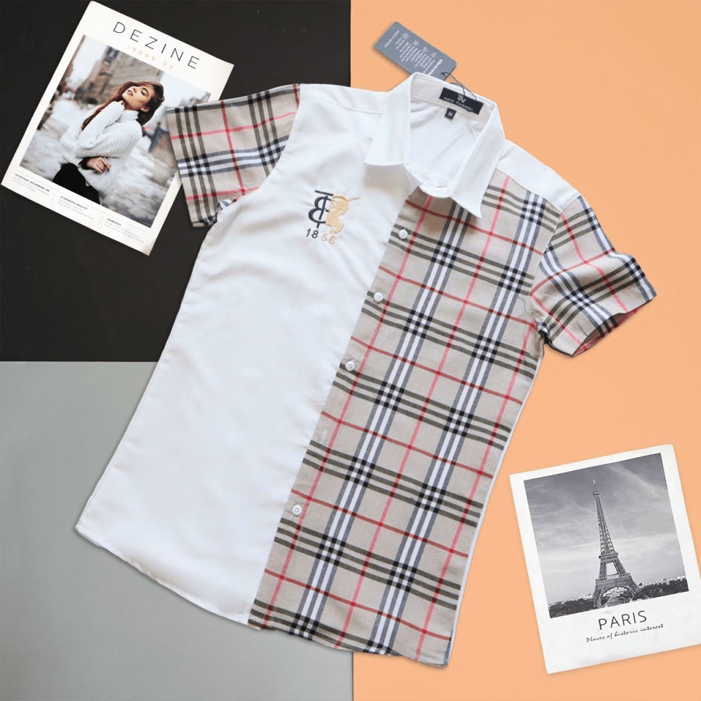 (HCM) ÁO SƠ MI NAM NGẮN TAY CARO THỜI TRANG NAM LUXURY ĐẲNG CẤP SIÊU HOT HIT CHO CÁC ANH EM KME FASHION