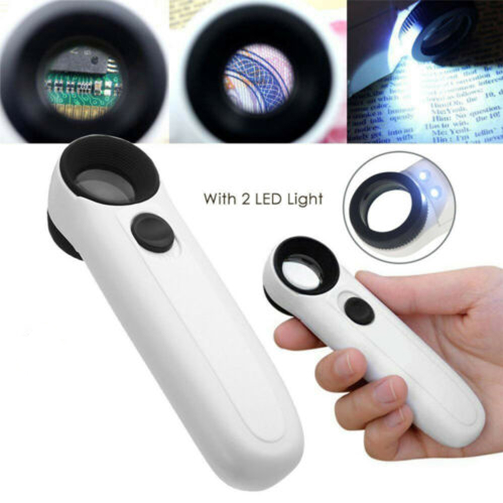 Kính Hiển Vi Chuyên Nghiệp Đa Năng Phóng To 40 Lần Có Đèn LED
