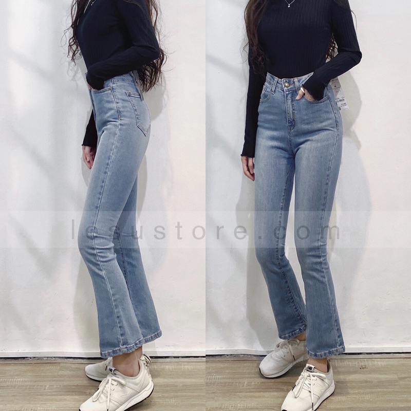 ẢNH TỰ CHỤP Quần Jeans Loe Trơn dài 90cm