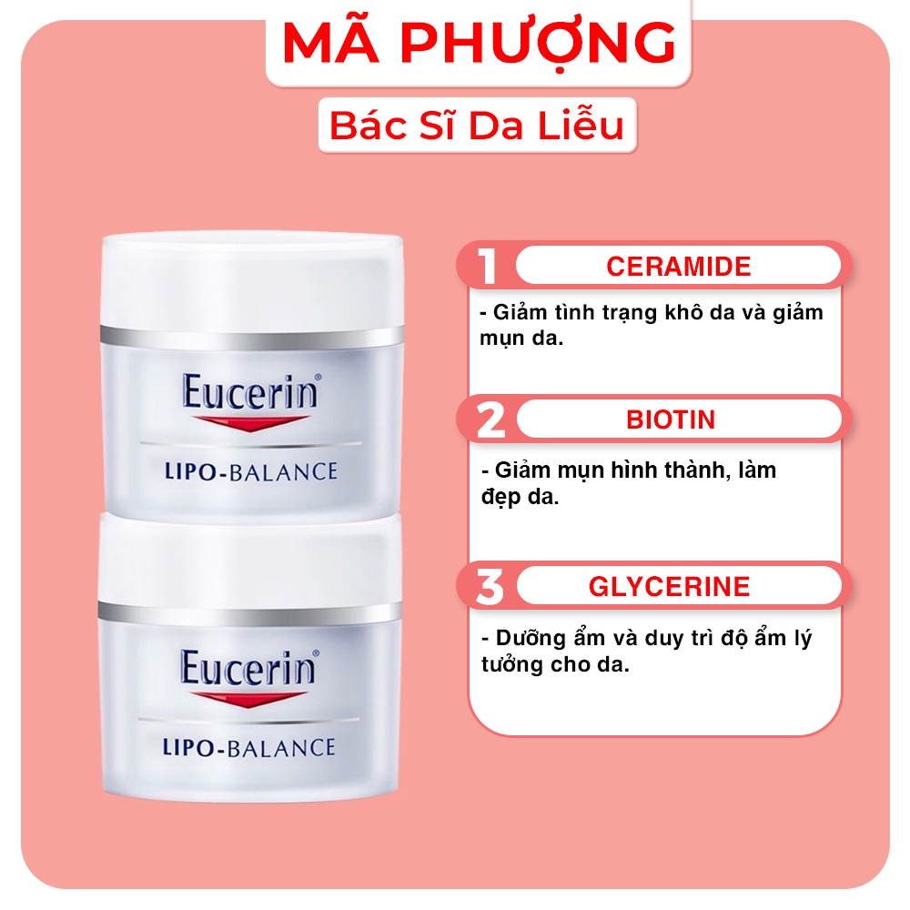 Kem dưỡng ẩm chuyên sâu cho da khô Eucerin Lipo Balance