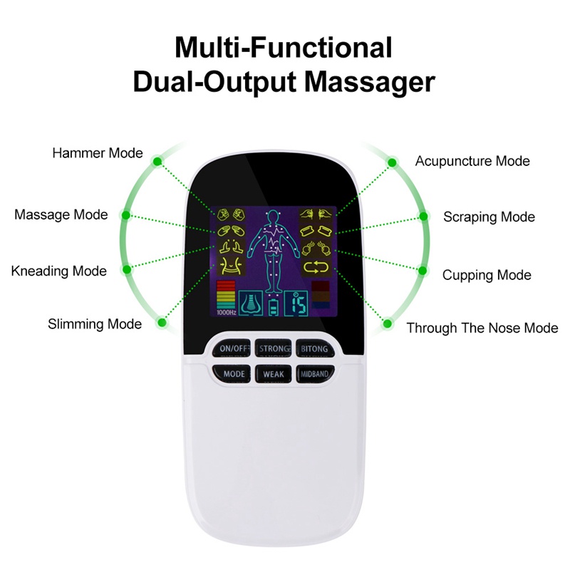Rechargeable TENS Unit Health Herald Digital Therapy Machine EMS TENS Machine Physiotherapy Body Neck Massage