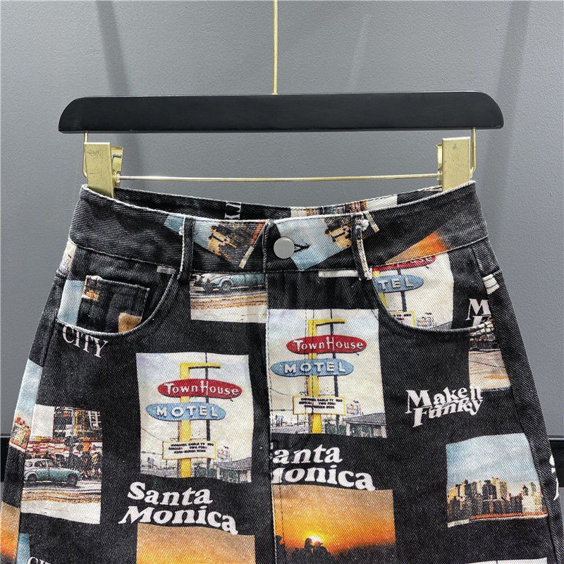 Chân váy jeans chữ A thời trang nữ tính