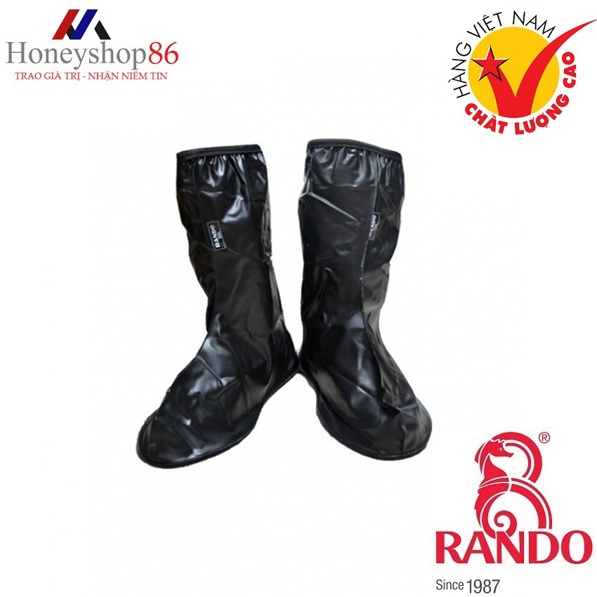 Giày Boots Đi Mưa Rando OBPS-04 Đen,che chở đôi giầy bạn những lúc di chuyển trong mưa.HONEYSHOP86
