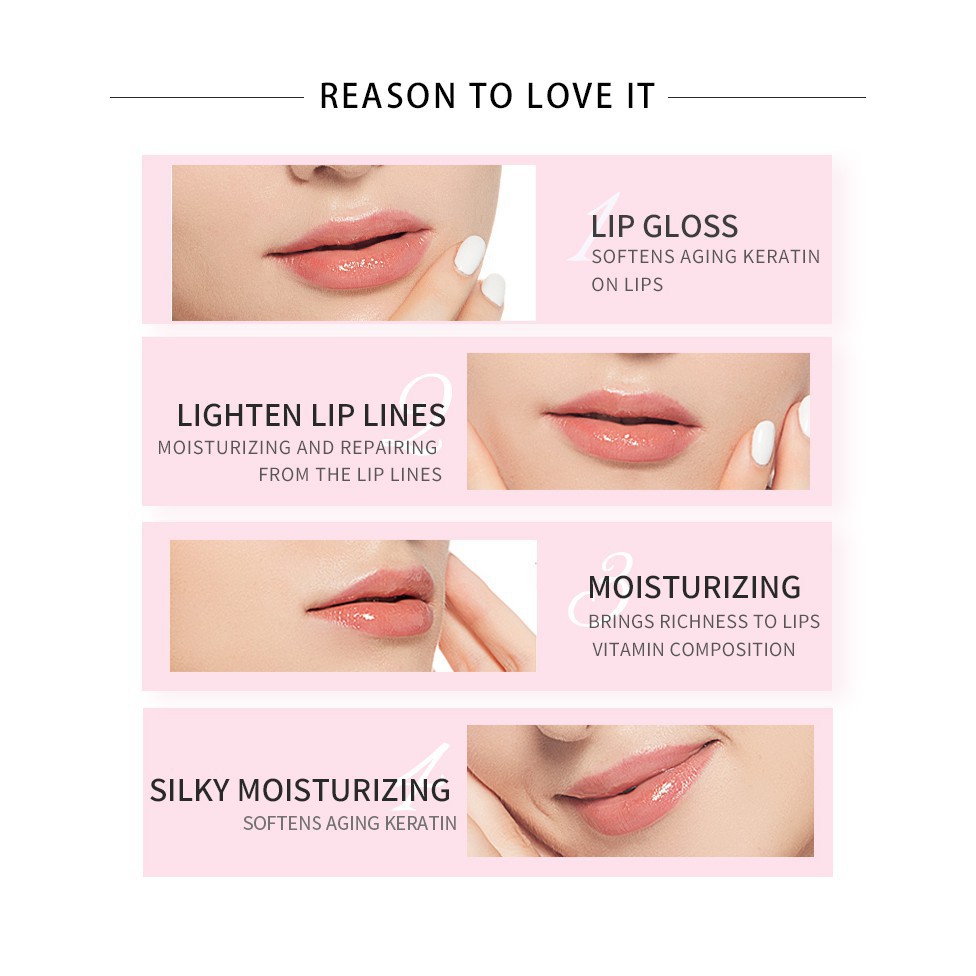 LIYAL'AN Bộ 10 Mặt Nạ Môi Chiết Xuất Collagen Dưỡng Ẩm Tẩy Tế Bào Chết