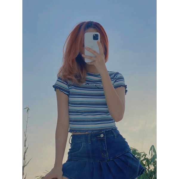 Áo Miganto Striped Croptop