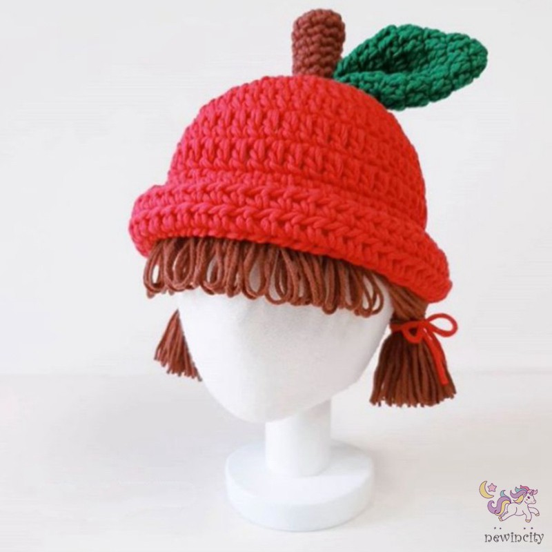 Mũ Len Trùm Tai Thiết Kế Dễ Thương Dành Cho Bé Gái