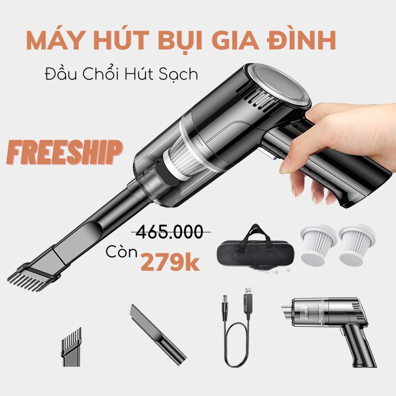 Máy Hút Bụi Cầm Tay, Máy Hút Gia Đình Hút Sạch Cặn Bẩn Trong Khe Nhỏ Tiện Lợi titan.st