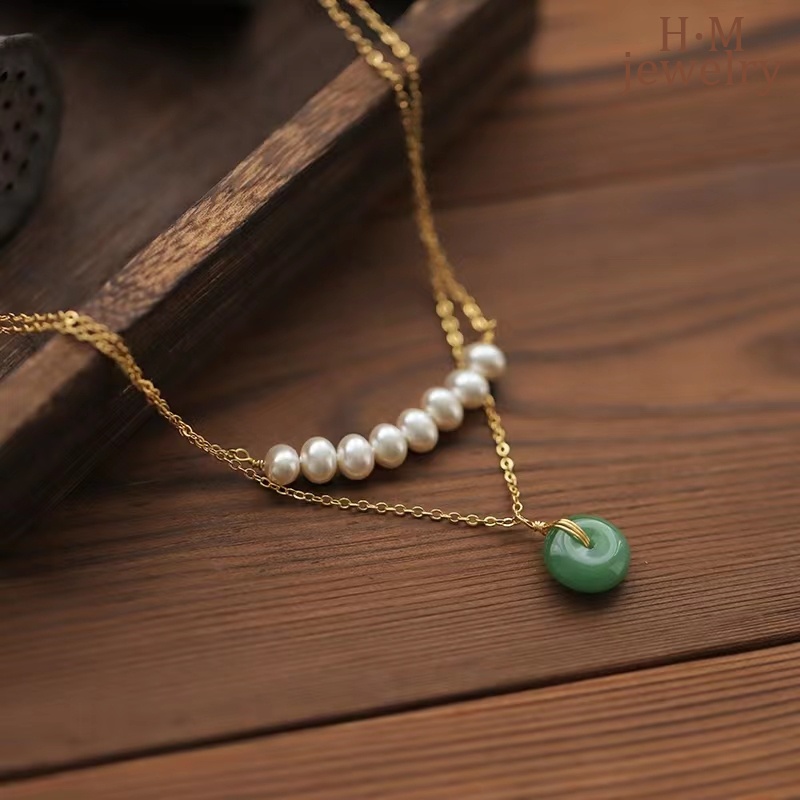 Vòng cổ Ngọc Trai Đôi Hetian