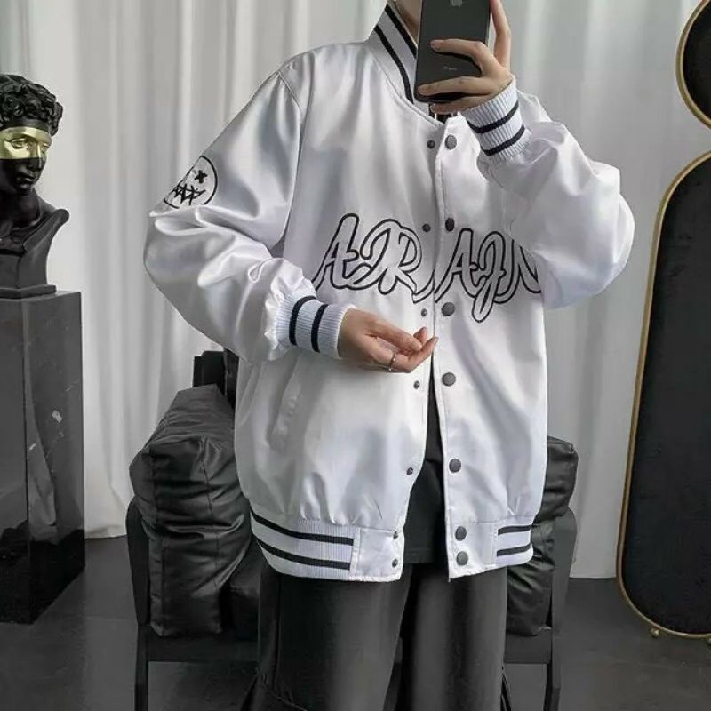 Áo Khoác Bomber Gió 2 lớp Unisex, Áo Khoác Dù Ullzang Nam Nữ From Rộng Freesize