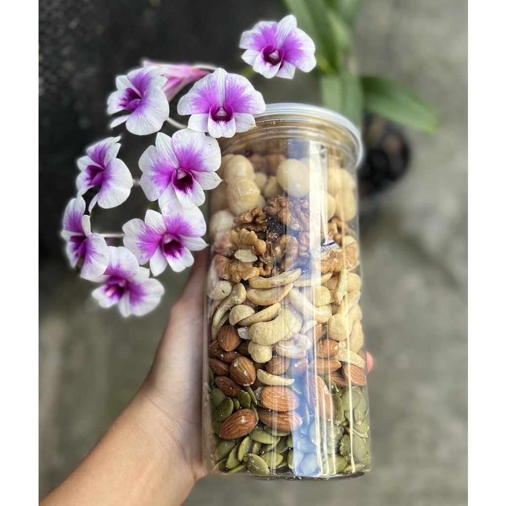 Mix 5 Loại Hạt Dinh Dưỡng 500g (macca, óc chó đỏ, hạt điều, hạt bí, hạnh nhân)