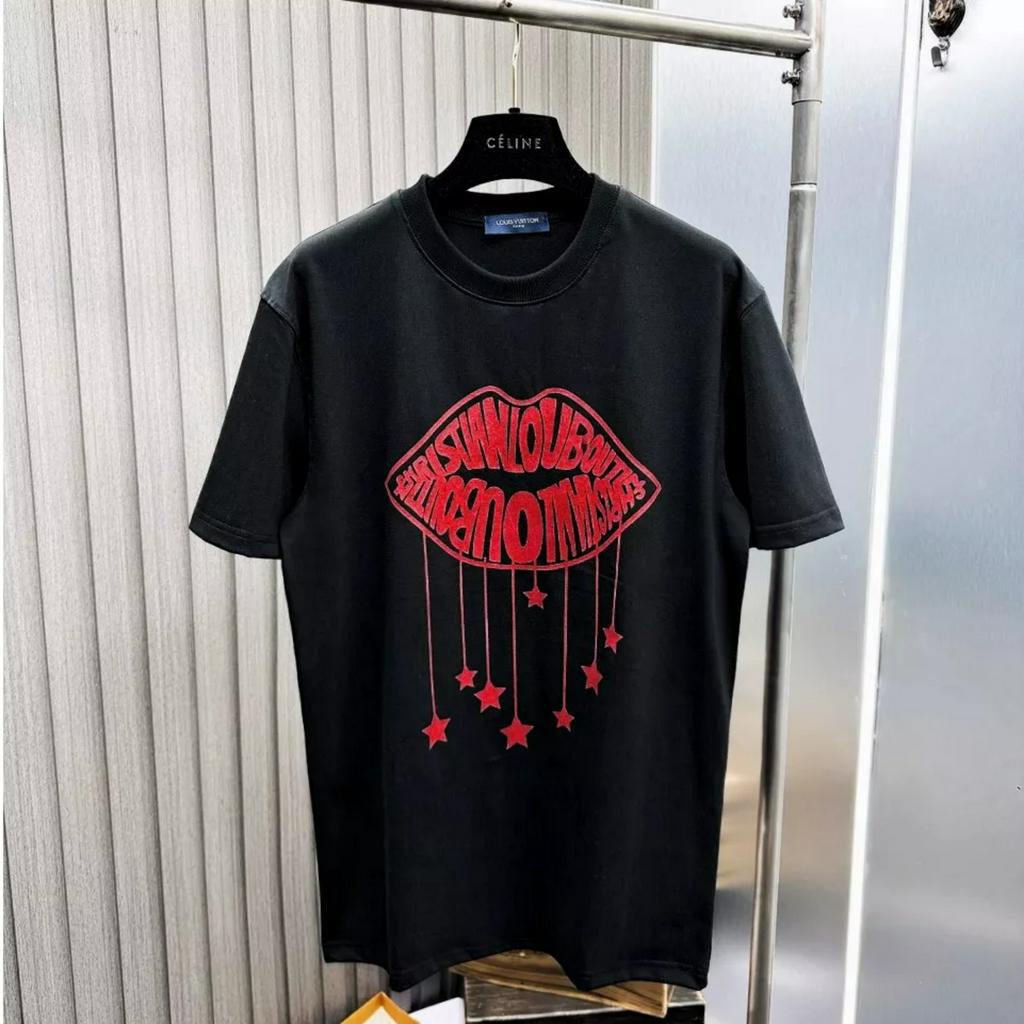 Áo Thun LBT Môi Đỏ Ngôi Sao ❤ Áo Phông Cotton Dày Dặn Dáng Rộng Nam Nữ NVA396