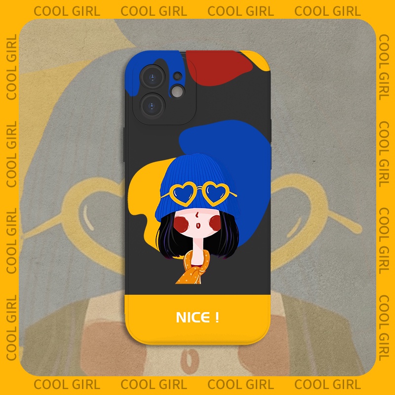 Ốp Điện Thoại TPU Silicon Hình Cô Gái Cho iPhone 13 Pro Max 11 12 Mini X XR XS Max SE 2020 2022 6 6S 7 8 Plus